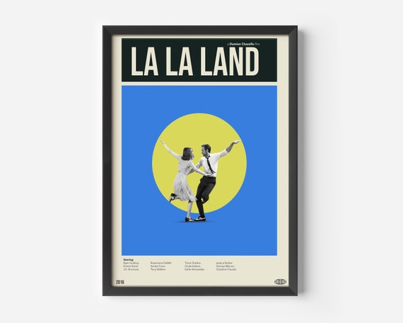 Vintage Inspired La La Land Movie Poster Print, Minimalist Art - Etsy