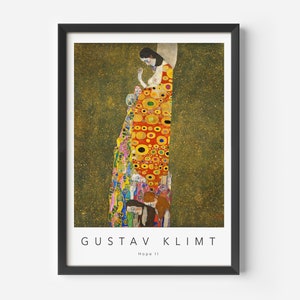Gustav Klimt, Hope II, MidCentury Art Poster, Famous Painting, Famous Artist Wall Decor, Museum Wall Art, Exhibition Art
