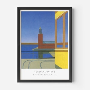 Fuori dal Palazzo Centrale Torsten Jovinge, MidCentury Art Poster, Famoso Dipinto, Famoso Artista Wall Decor, Museum Wall Art, Exhibition Art