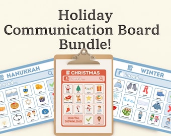 Christmas + Winter + Hanukkah AAC Visuals