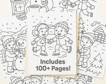 100 Winter Coloring Pages