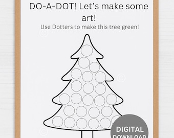 Christmas Tree Dot Marker Page – Holiday Toddler Printable