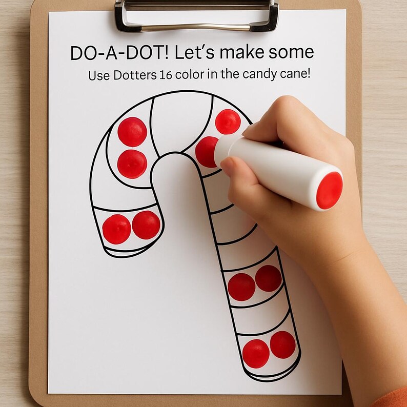Candy Cane Dot Marker Page – Holiday Toddler Printable - Etsy