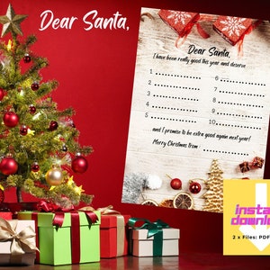 Lista de deseos navideños imprimible