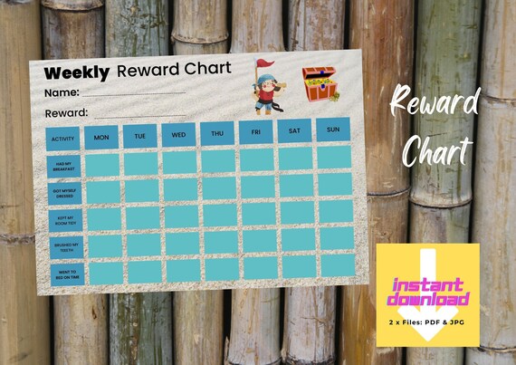 Printable Pirate Reward Chart - Etsy