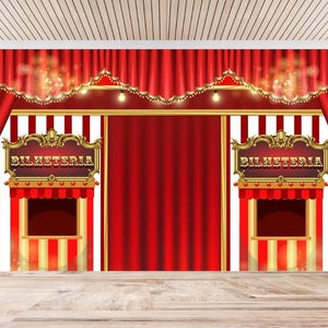 Circus digital art for your party panel ready for you to print