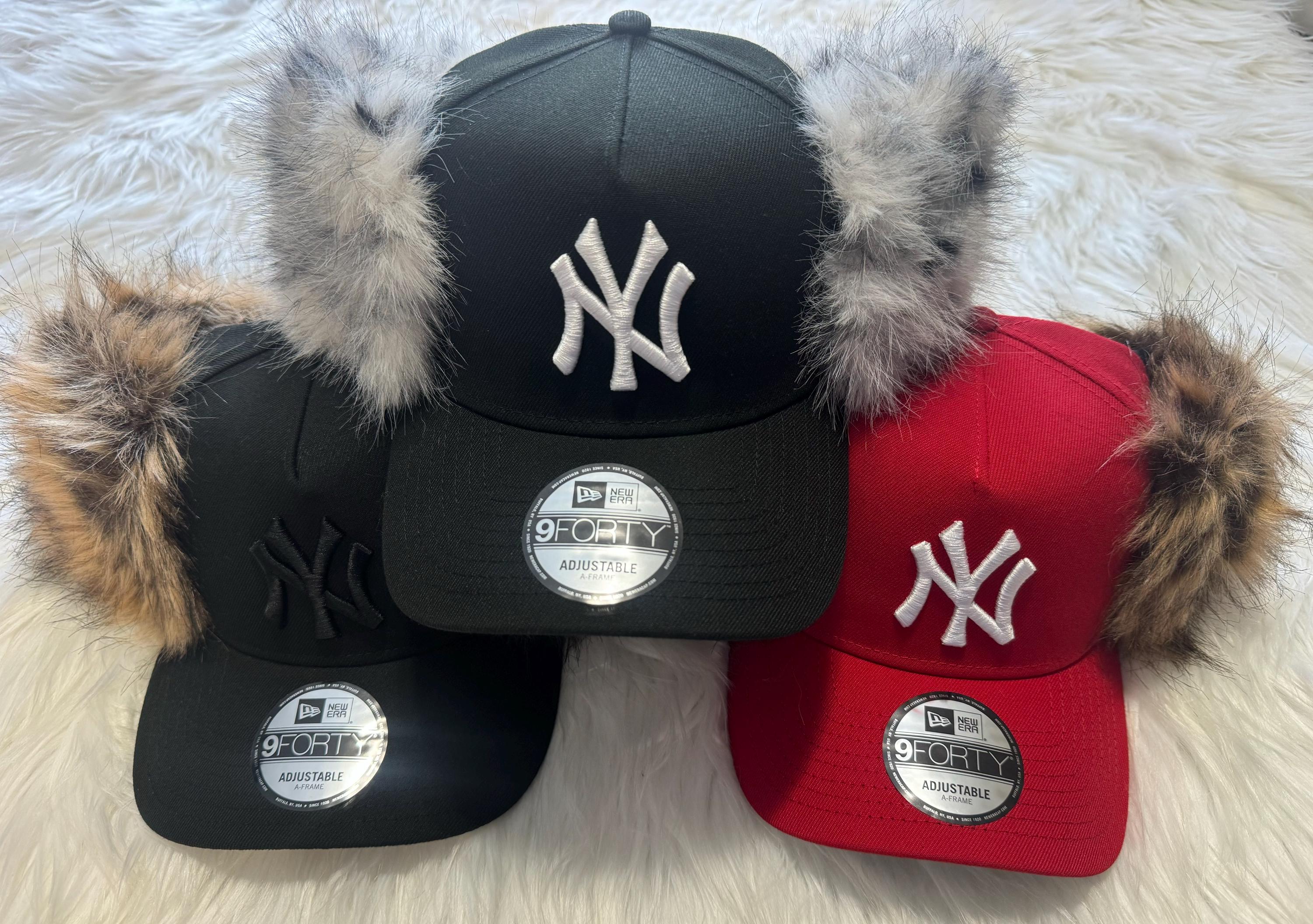 Fashion Faux Fur Hat | Customizable Faux Fur Baseball Hat  display picture 2