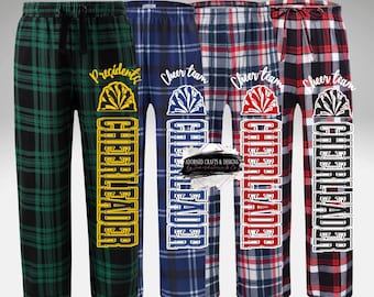 Cheerleader Plaid Pajama Pants | Custom Youth Cheer PJs | Cheer PJ Pants