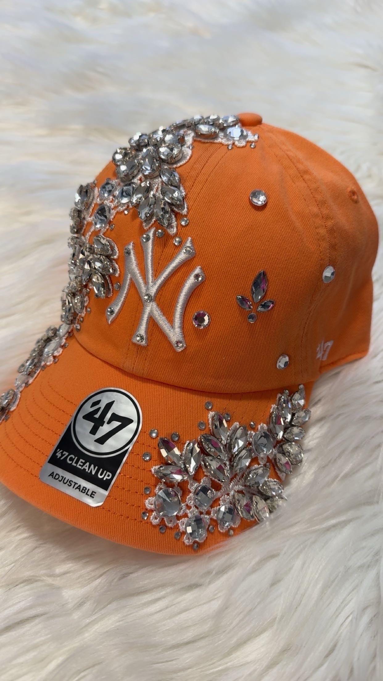 Elegant Orange Hat with Rhinestone Detail Orange Rhinestone Cowboy Hat - Etsy main image 4