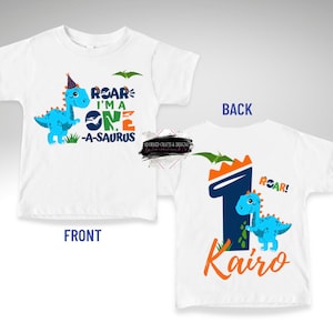One-A-Saurus Birthday| Dinosaur Birthday Shirt | Roar I’m One-A-Saurus Shirt | Boys Birthday Shirt