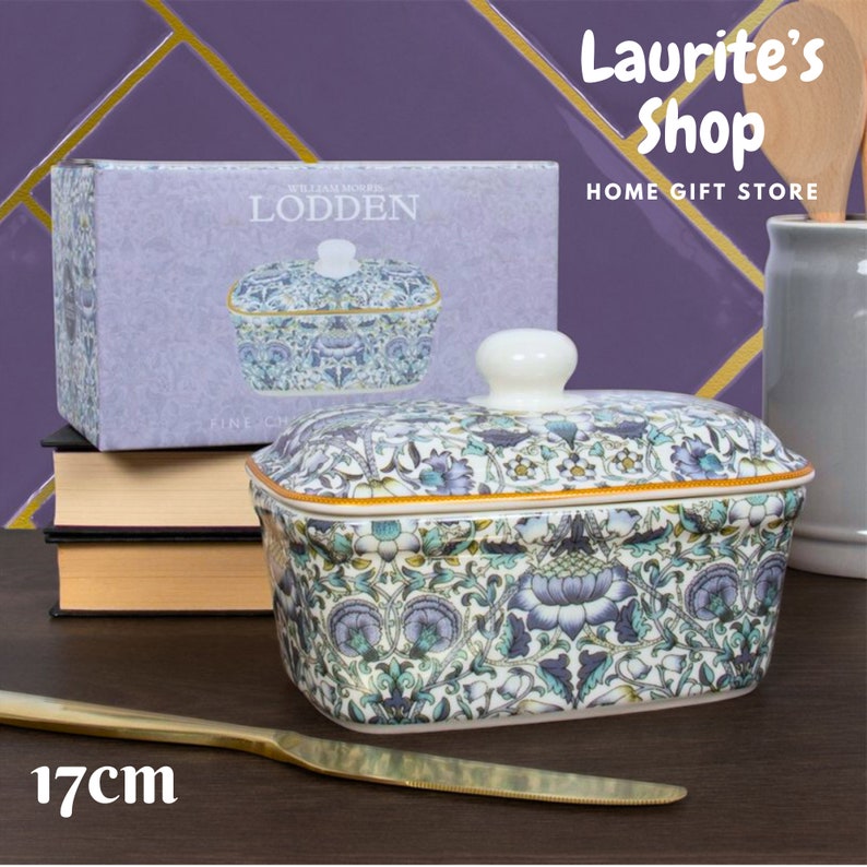 Lodden Fine China Butter Dish Keeper With Lid Floral Kitchen Etsy UK