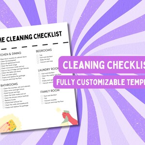 Airbnb Cleaning Checklist Template | Airbnb Cleaning List | Rental Cleaning Checklist | Cleaning Checklist Printable | Housekeeping List