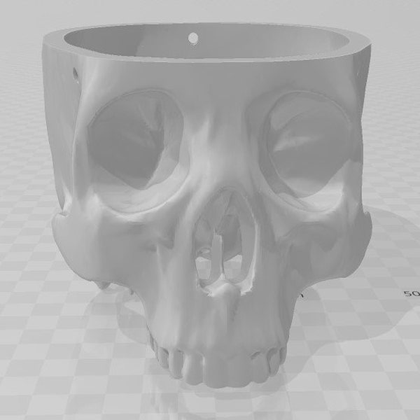 3D STL File Hanging Skull Planter