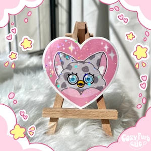Pastel Furb Sticker | Water Resistant Holographic Vinyl Sticker, Halloween Gift, Spooky,  Stationary, Water bottle and Laptop Decal