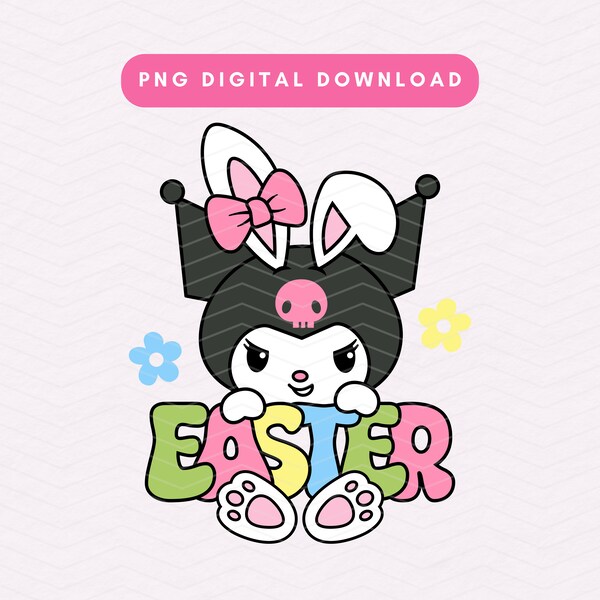 Easter Kawaii Bunny PNG, Trendy Easter Sublimation Graphic, Happy Easter PNG, Cute Easter Clipart, Easter Bunny PNG, Easter Day Png