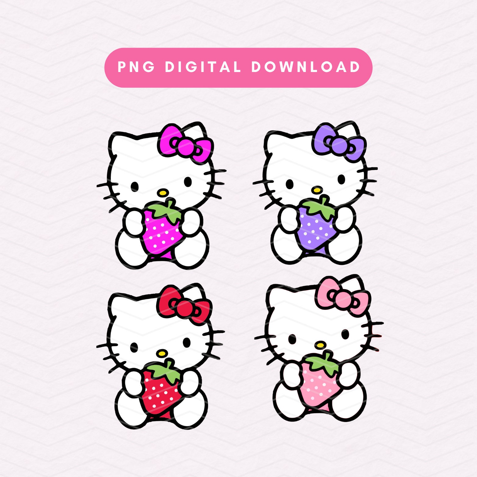 NWT Sanrio Hello Kitty Spill-Proof Pink Kawaii Strawberry Pattern