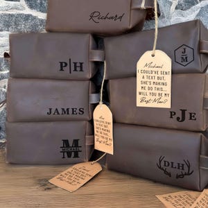 Personalized Groomsmen Toiletry Bag Gifts, Groomsmen Proposal, Groomsman Gift, Best Man Proposal Gifts, Wedding Gift, Anniversary Gifts Men