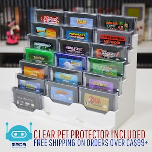 Game Boy Advance GBA ゲーム用ディスプレイ、PET ゲームプロテクター付属 (カートリッジ 1 ～ 56 個)