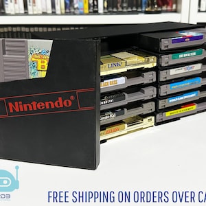 ダストスリーブ入り任天堂エンターテイメントシステム NES ゲーム用ラックディスプレイ (カートリッジ 1 ～ 24 個)