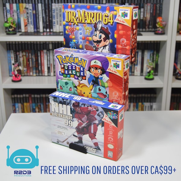 Display for Super Nintendo Entertainment System SNES and Nintendo 64 N64 Boxes (1 to 4 Boxes)