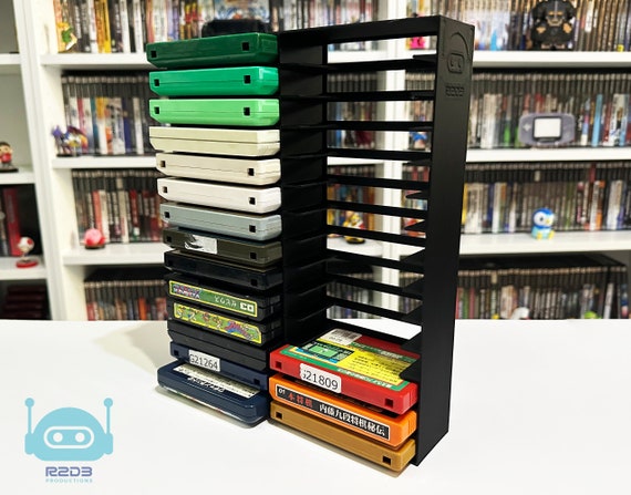 2 Rows - Game Rack for Nintendo Famicom Games (2 to 28 Cartridges