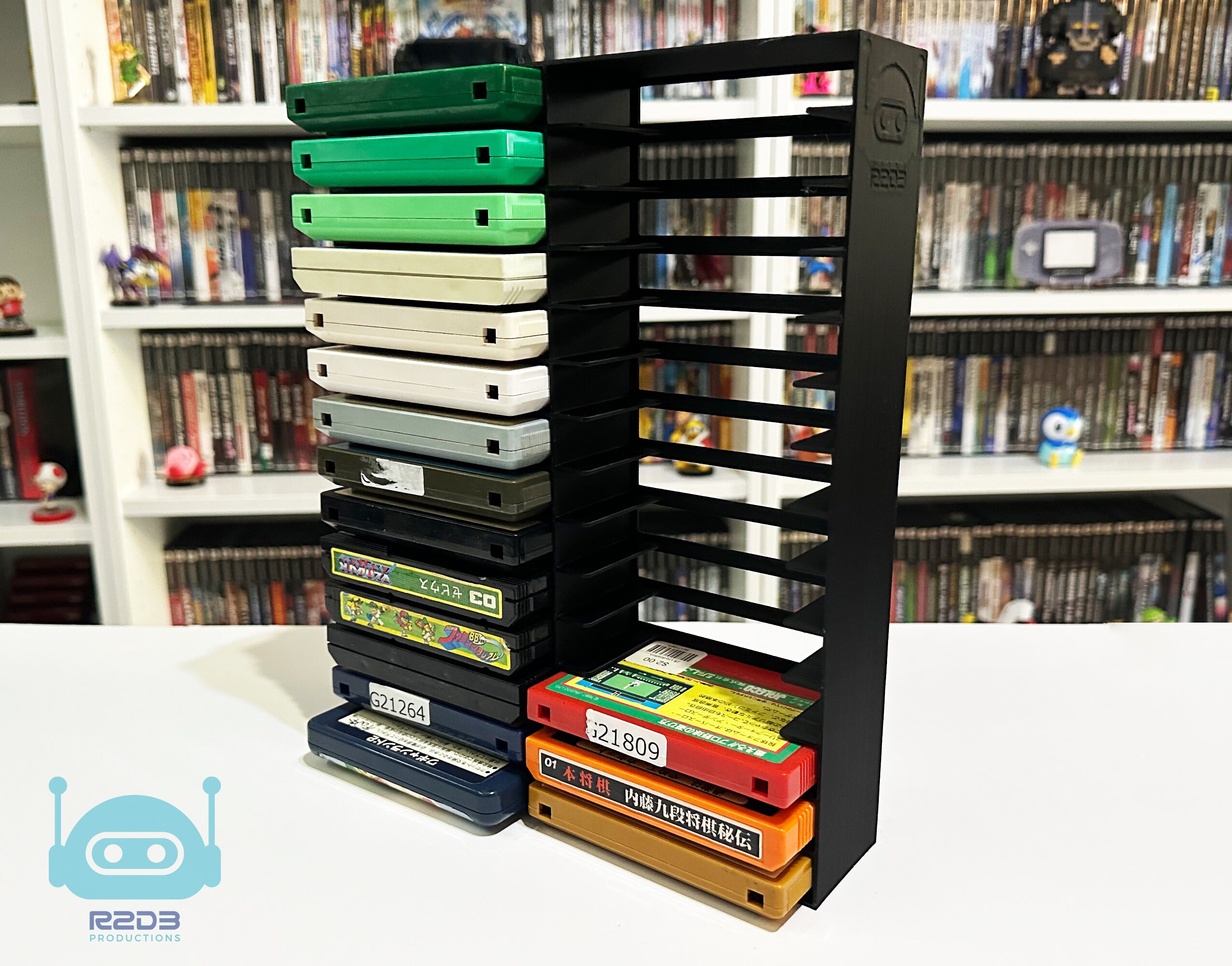 2 Rows - Game Rack for Nintendo Famicom Games (2 to 28 Cartridges