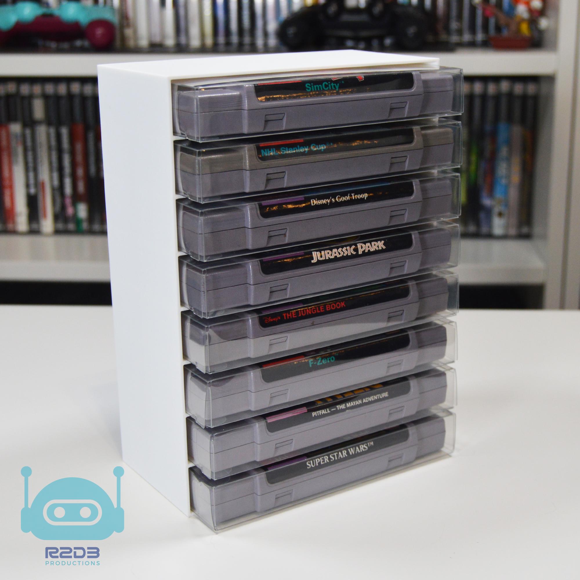 Nes/snes Rack Rack Display for Super Nintendo SNES NTSC (north American) Games With ...