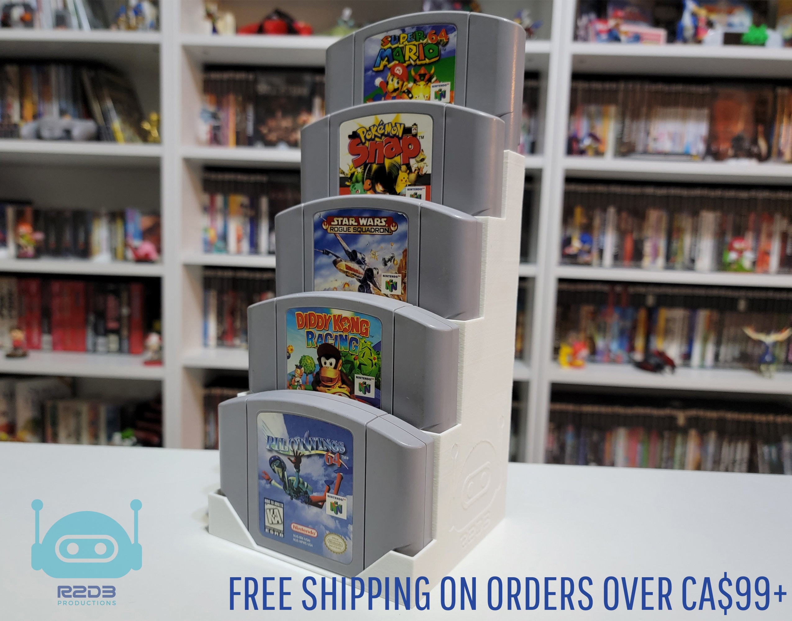 Display for Nintendo 64 Games (1 to 16 Cartridges)