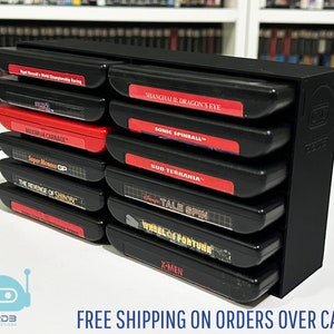 2 列 - SEGA Genesis / MegaDrive GEN MD 用ラック ディスプレイ (2 ～ 28 個のカートリッジ)