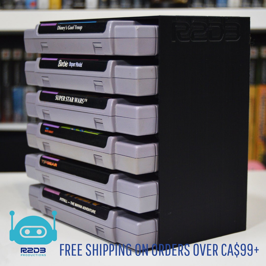 1 Row - Rack Display for Super Nintendo Entertainment System SNES NTSC ...