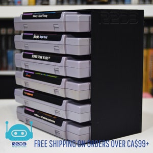 1 列 - スーパー ニンテンドー エンターテイメント システム SNES NTSC (北米) 用ラック ディスプレイ (ゲームはスリーブなし - カートリッジ 1 ～ 12 個)