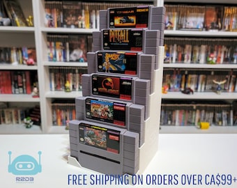 Super Nintendo SNES Game Display (1 to 16 Cartridges)