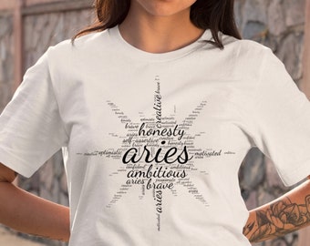 Aries Zodiac Shirt: Astrology Gift, Birth Month Tee