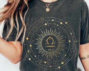 Libra Gifts, Libra Birthday Gift, Astrology Shirt, Birth Month Shirt, Libra, Birth Flower Gift, Constellation Gift, Libra Shirt Big, Libra