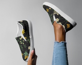 Floral Canvas Slip-On Shoes: Women's Boho Summer Style