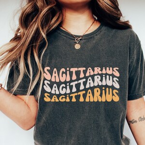 Comfort Colors Retro Print Sagittarius Shirt, Vintage Comfort Colors Zodiac T Shirt, Astrology Sagittarius Zodiac T Shirt, Sagittarius Gift