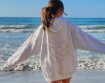 Lejonet Zodiac Hoodie: Boho Astrologi Gåva