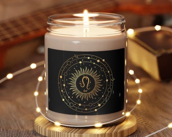 Leo Zodiac Candle: Essential Oil Scented Soy Candle