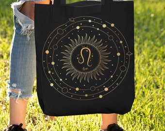 Leo Zodiac Tote Bag, Astrology Gift Bag, Leo Star Sign Gift, Zodiac Constellation Bag, Lion Art Tote, Leo Birthday Gift, Leo Gift Idea