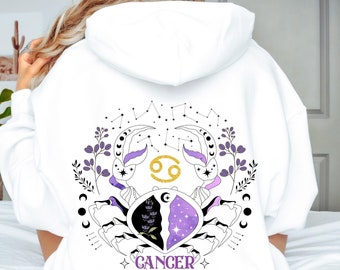 Hoodie met sterrenbeeld Cancer: sweatshirt met sterrenbeeld astrologie