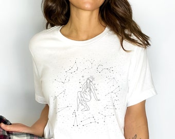 Celestial Women T-Shirt: Astrology Star Chart Tee