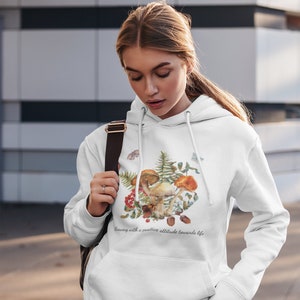 Cottagecore Hoodie, Mushroom Hoodie, Butterfly Hoodie, Cottage Core Hoodie, Mushroom Lovers Gift, Merry Mushroom, Mushroom Shirt