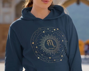 Scorpio Zodiac Hoodie: Celestial Astrology Sweatshirt