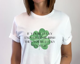 Lucky Irish St Patrick's Day Shirt, Clover Tee