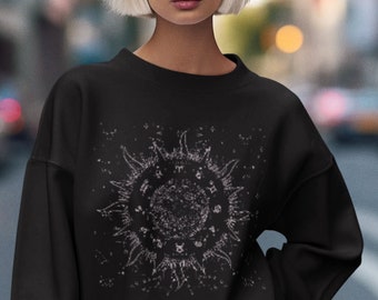 Bluza z horoskopem: Bluza z motywem astrologii nieba i księżyca