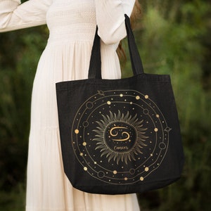 Cancer Zodiac Tote Bag, Astrology Sign Tote, Crab Zodiac Art Bag, Celestial Cancer Tote, Cancer Constellation Tote, Astrological Symbol Bag