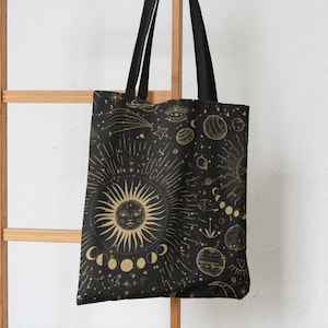 Space Tote Bag Astronomy Gifts Astrology Accessories Galaxy Tote Bag Constellation Celestial Canvas Tote Bag All Over Print Outer Space Bag