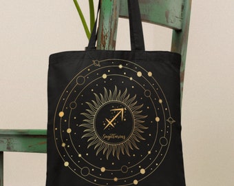 Sagittarius Gift, Sagittarius Constellation Tote Bag Sagittarius Zodiac Print, Astrology Tote Bag, Gifts For Sagittarius Astrology Gift Idea