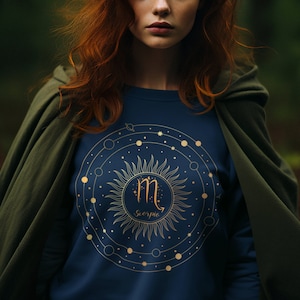 Scorpio Gifts Scorpio Sweatshirt, Trendy Celestial Zodiac Astrology Sweatshirt Planet Scorpio Zodiac Birthday Gift Shirt Gift For Scorpio