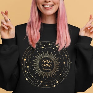 Wassermann Sternzeichen Sweatshirt: Grafisches Astrologie Geschenk